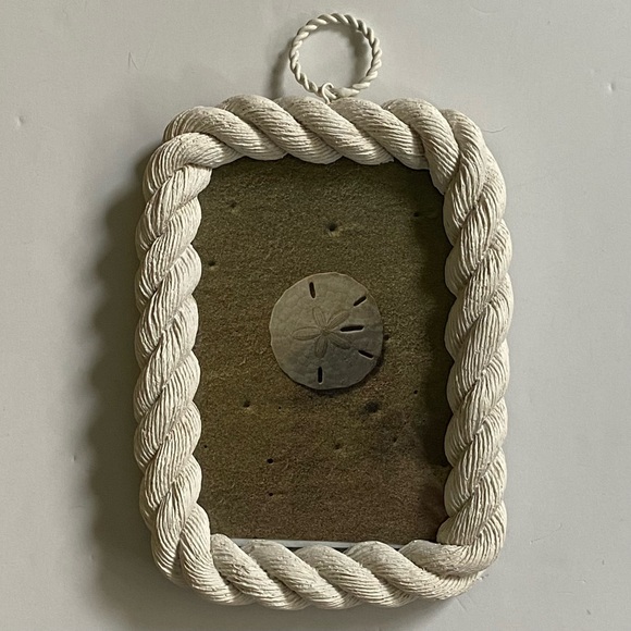 Rope Frame Sheffield Home Nautical Resin White Twisted 4 X 6 Photo Beach EUC - Picture 1 of 16